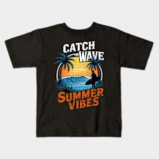 Catch the Wave retro Kids T-Shirt